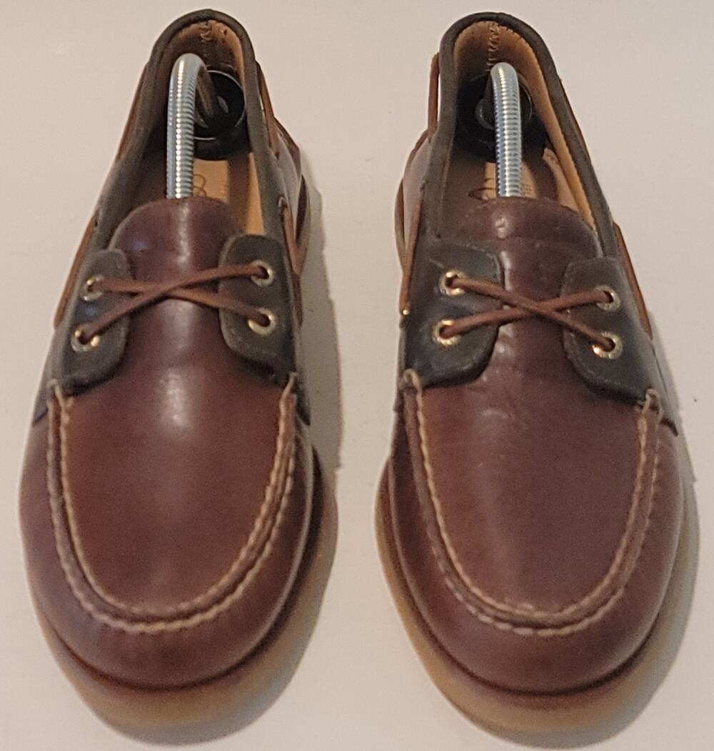 NWOB Sperry Gold Cup Authentic Original 2Eye MEN'S Tan Leather Boat Shoes SZ 9M